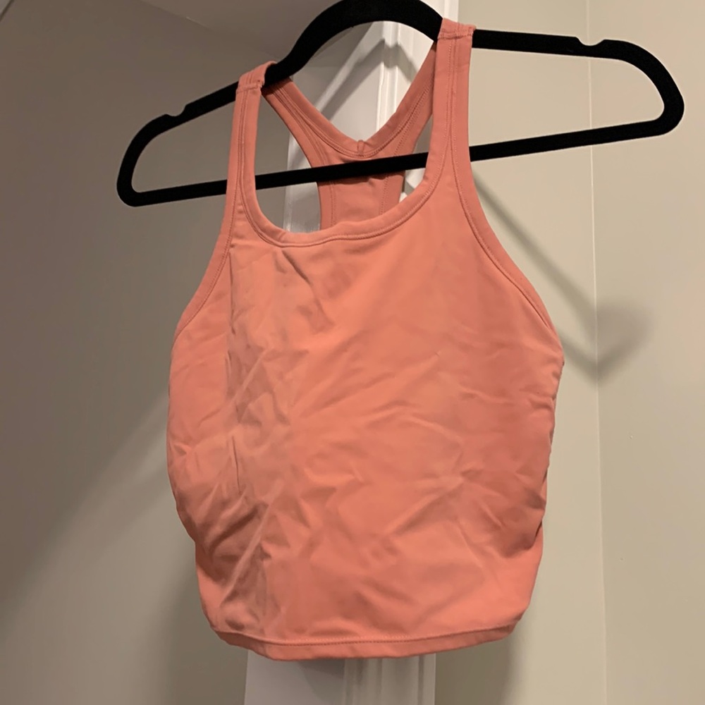 Workout crop top. Light coral. Never worn